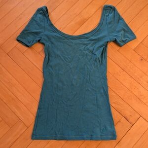 Aerie Teal Scoop Neck Top Size XS